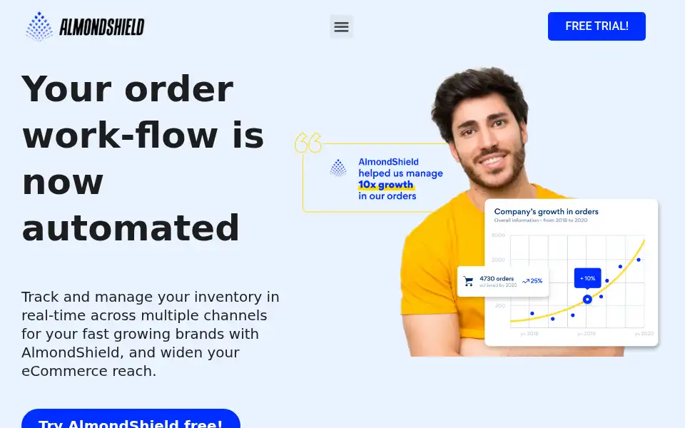 Screenshot of almondshield.com