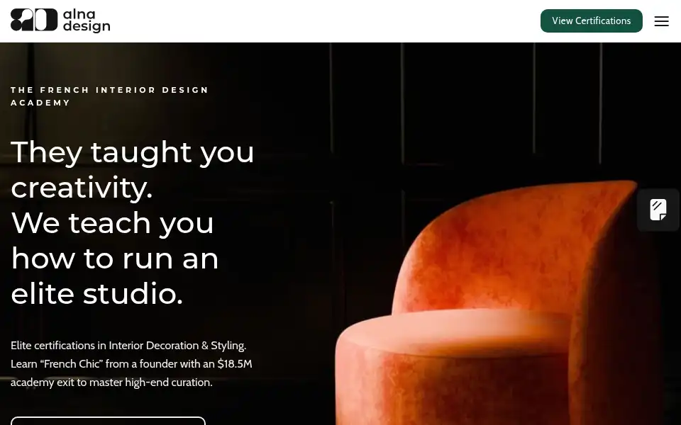 Screenshot of alna-design.com