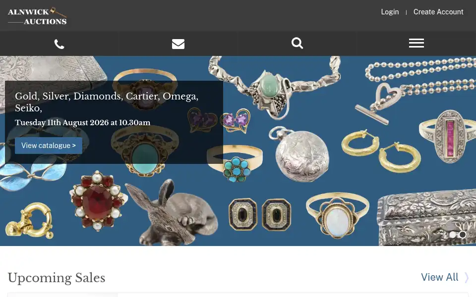Screenshot of alnwickauctions.co.uk