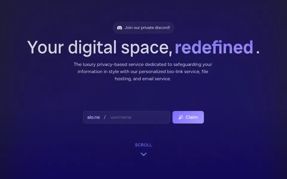 Screenshot of alo.ne