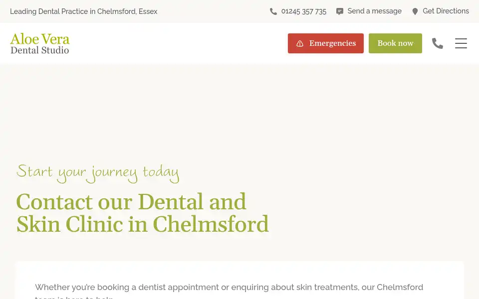Screenshot of aloeveradental.co.uk