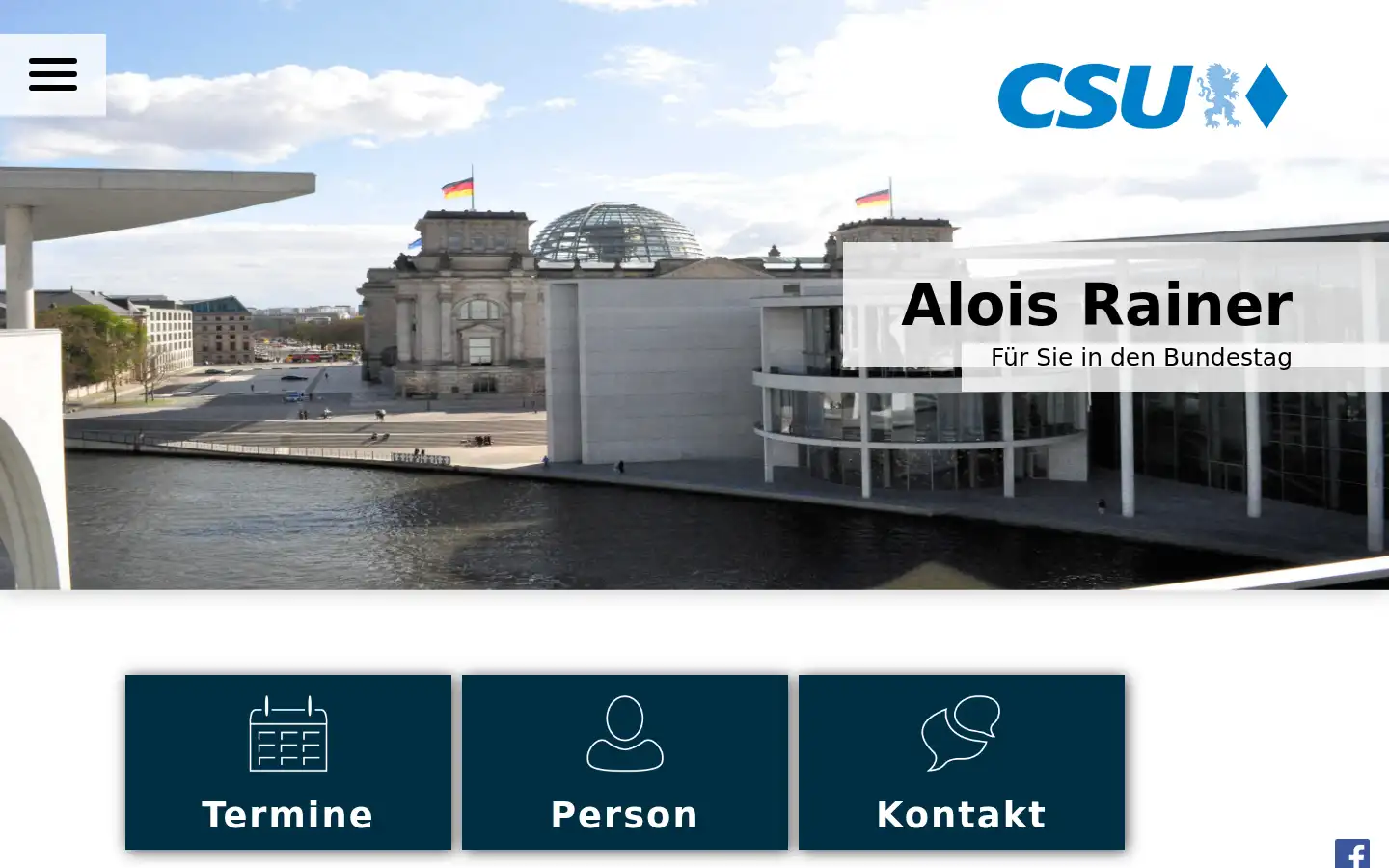 Screenshot of alois-rainer.com