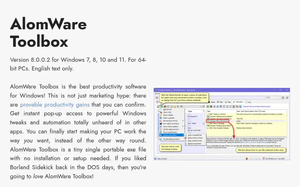 Screenshot of alomware.com