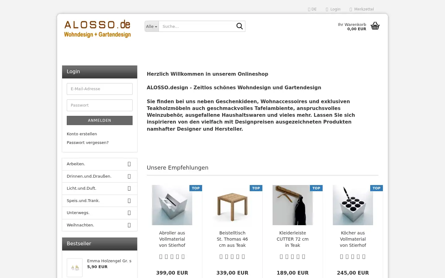 Screenshot of alosso.de