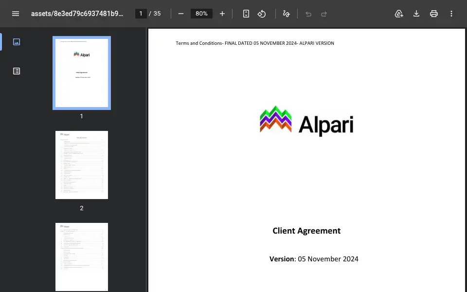 Screenshot of alpari.com