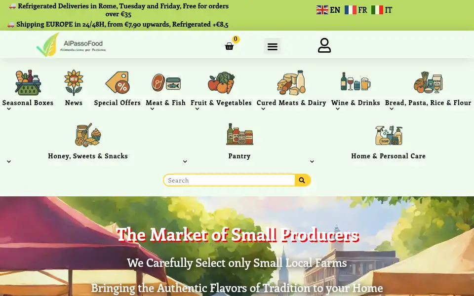 Screenshot of alpassofood.com