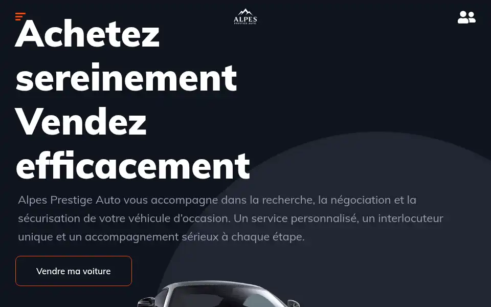 Screenshot of alpesprestigeauto.com