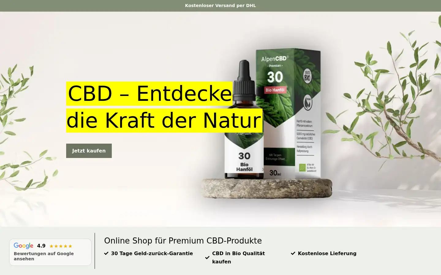 Screenshot of alpex-cbd.com