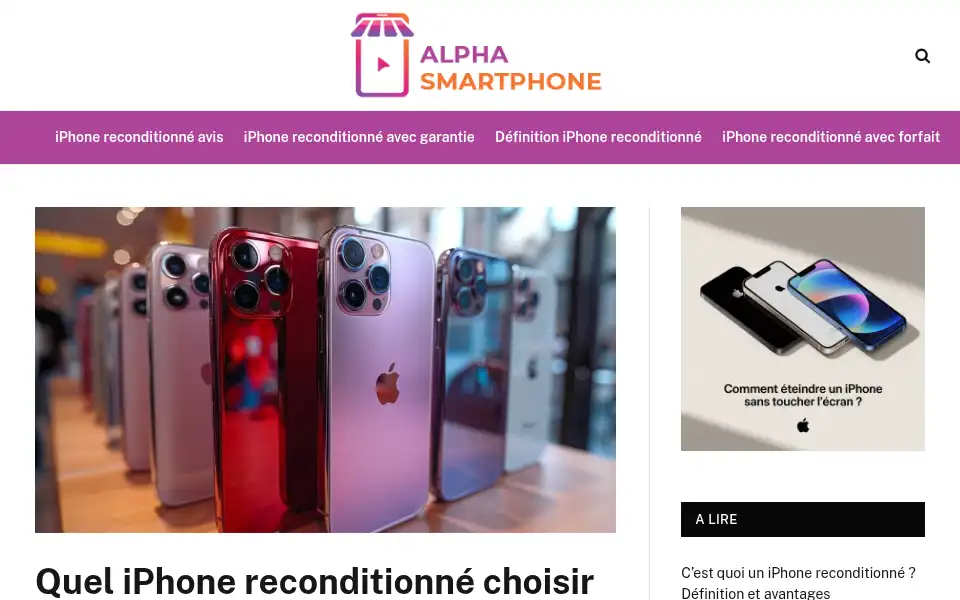 Screenshot of alpha-smartphone.fr