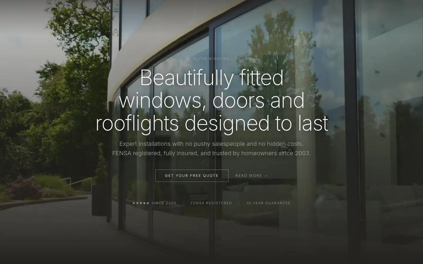 Screenshot of alpha-windows.com
