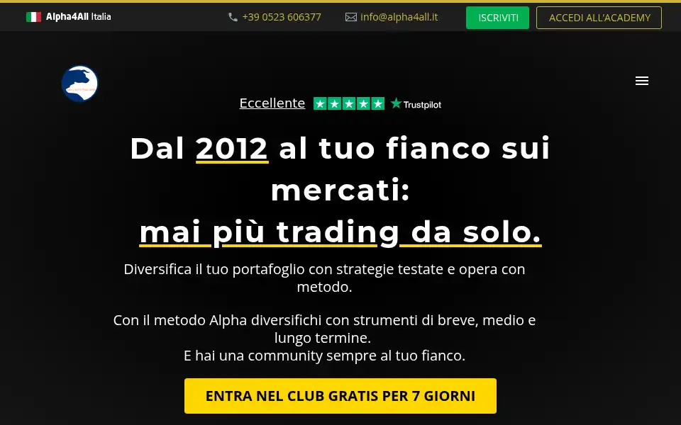 Screenshot of alpha4all.it