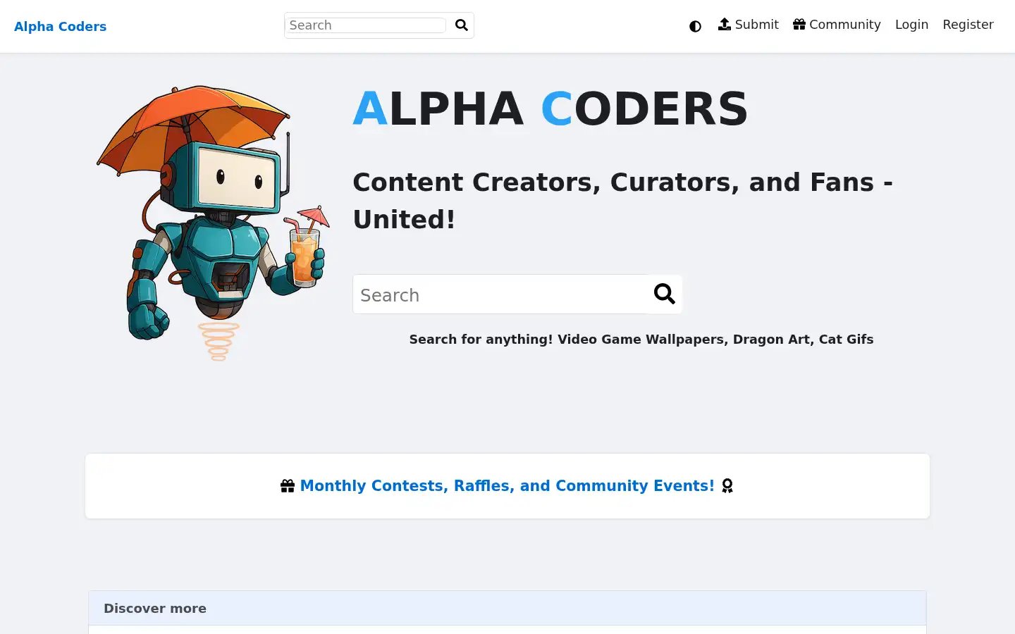 Screenshot of alphacoders.com
