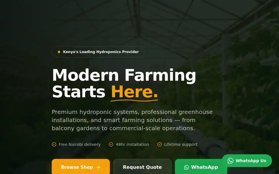 Screenshot of alphahydroponics.org