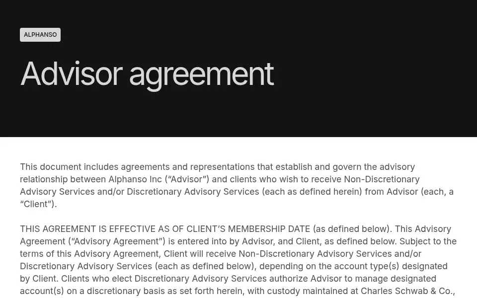 Screenshot of alphanso.ai