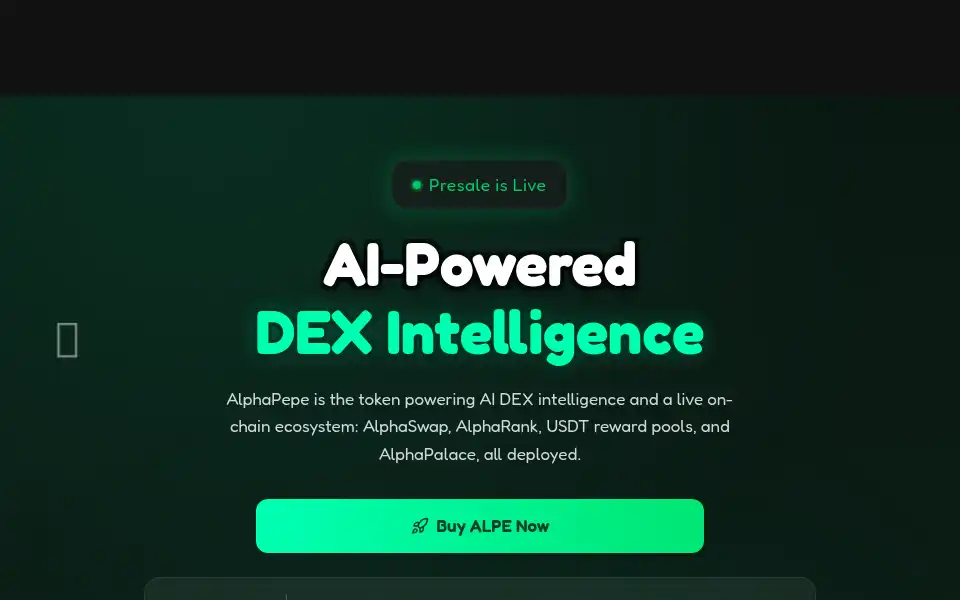 Screenshot of alphapepe.io
