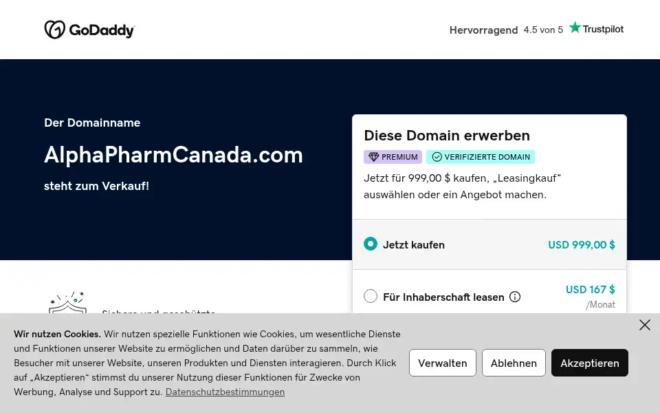 Screenshot of alphapharmcanada.com
