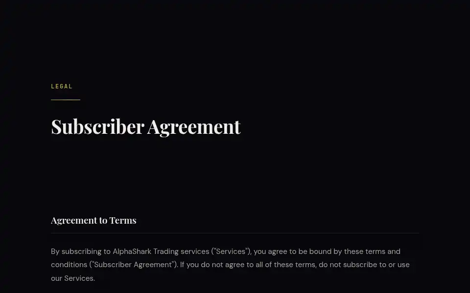 Screenshot of alphashark.com
