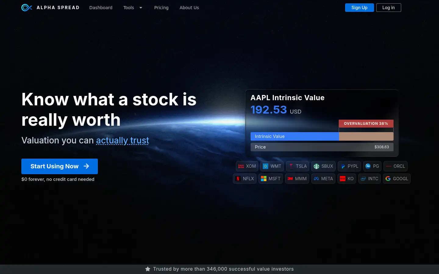 Screenshot of alphaspread.com