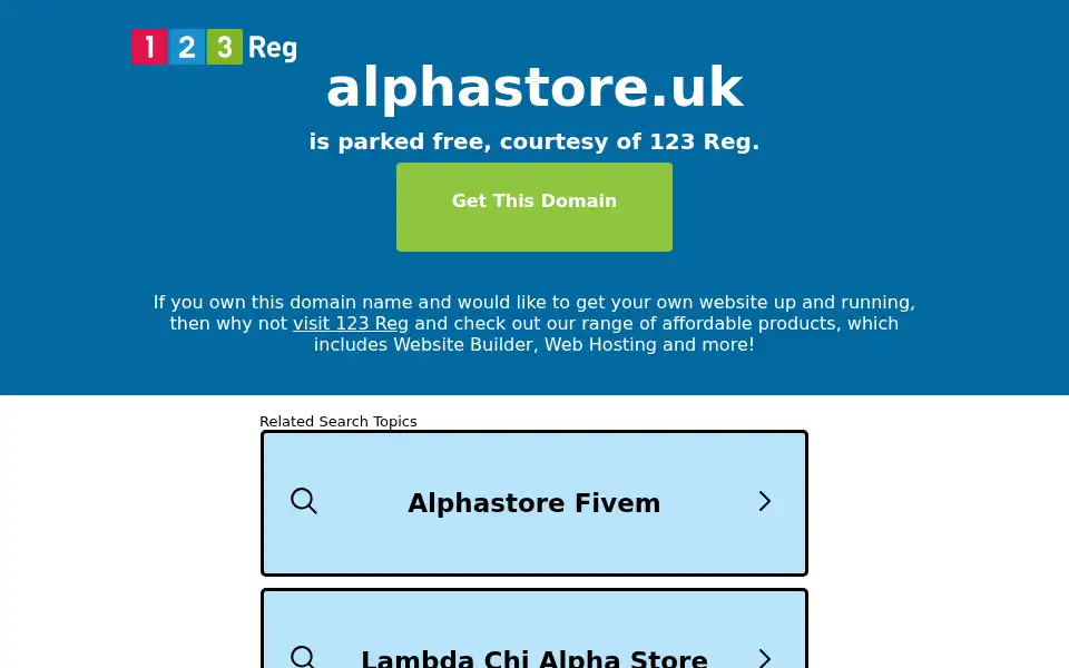 Screenshot of alphastore.uk