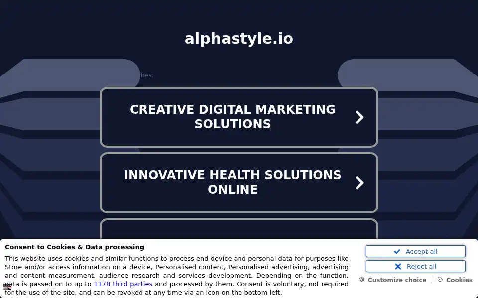 Screenshot of alphastyle.io