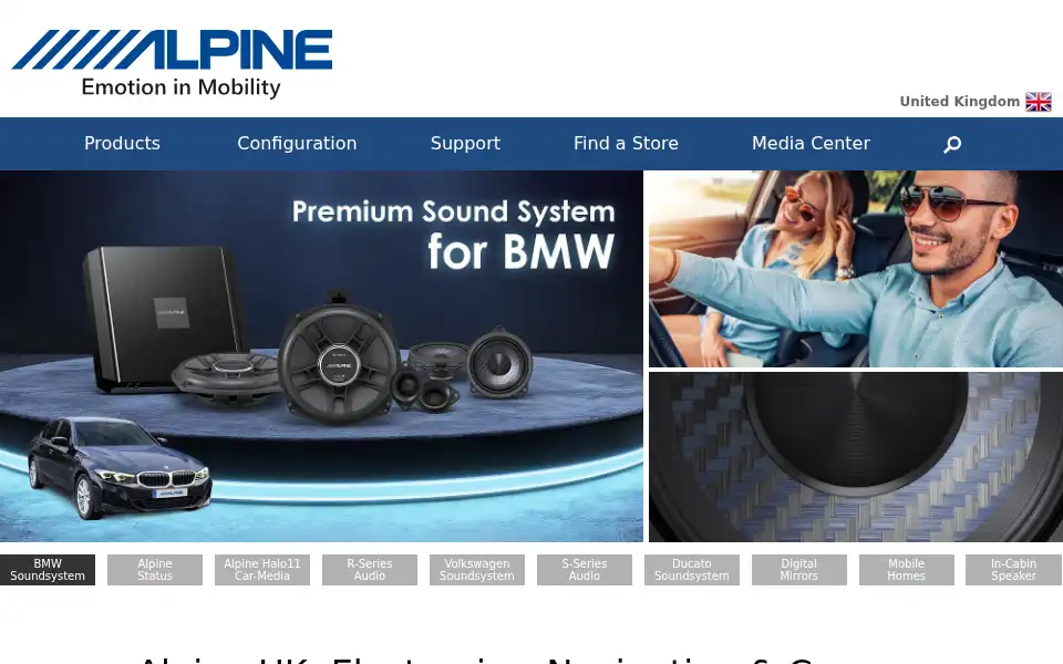 Screenshot of alpine.co.uk