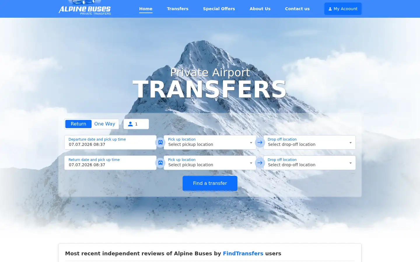 Screenshot of alpinebuses.com