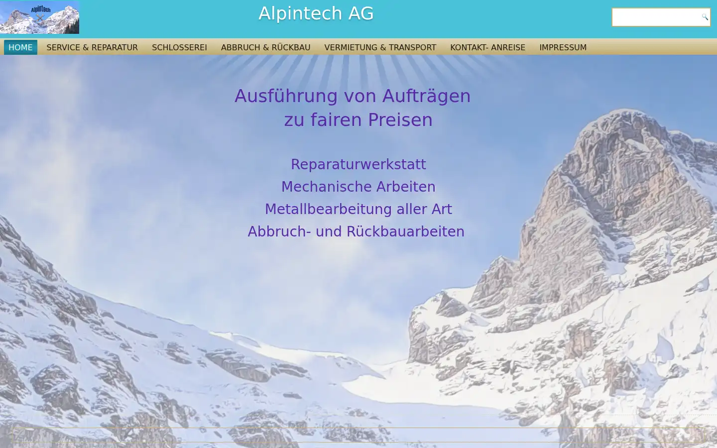 Screenshot of alpintech.ch