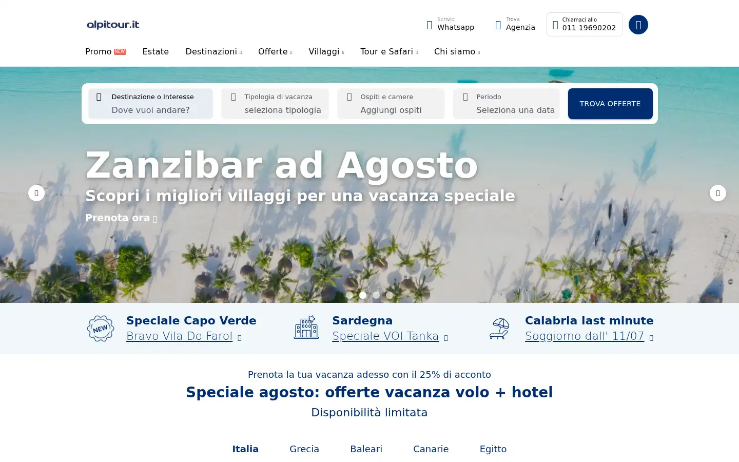 Screenshot of alpitour.it