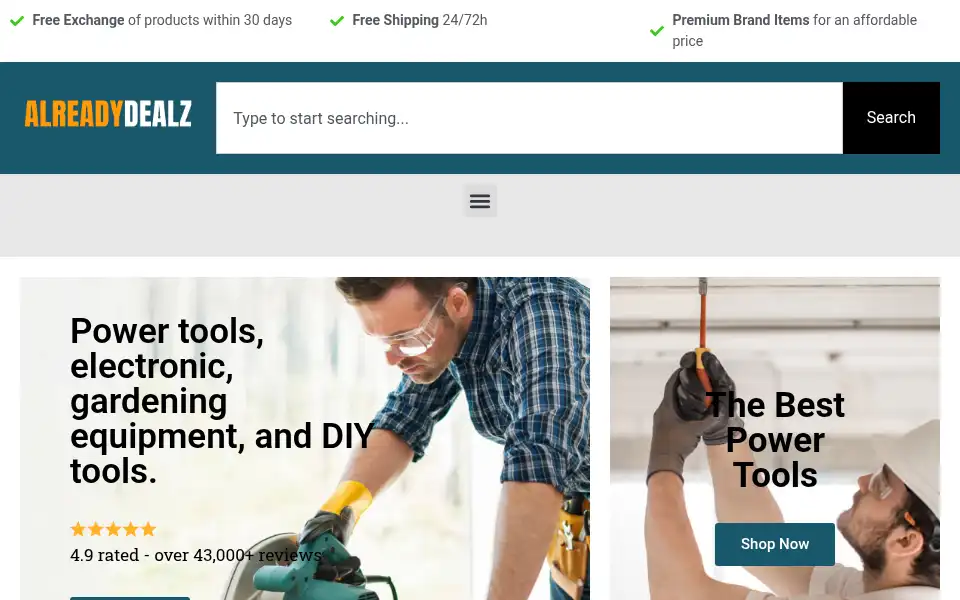 Screenshot of alreadydealz.com