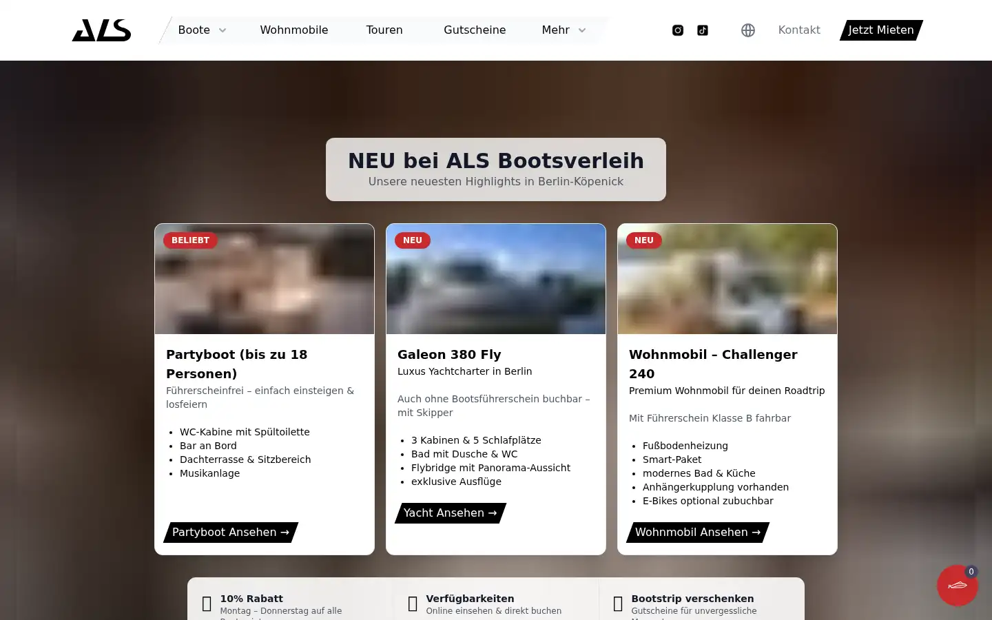 Screenshot of als-bootsverleih.de