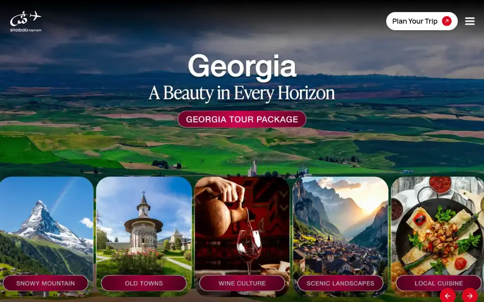 Screenshot of alshababtours.ae