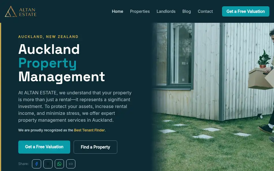 Screenshot of altanestate.com