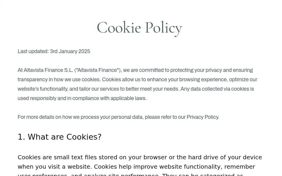 Screenshot of altavistafinance.com