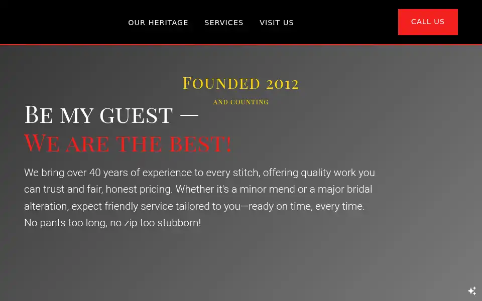 Screenshot of alterations-studio.co.uk