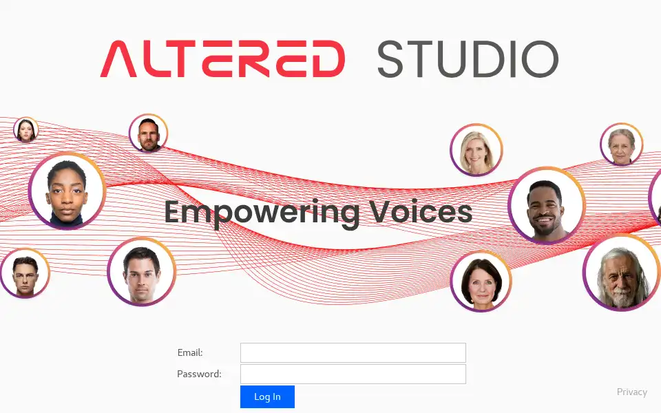 Screenshot of altered.studio