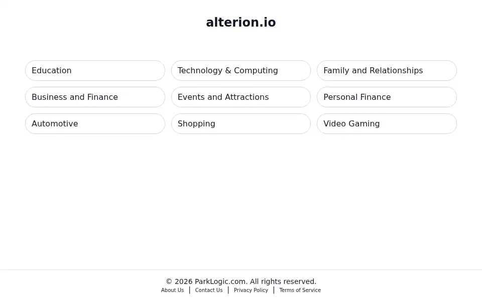 Screenshot of alterion.io