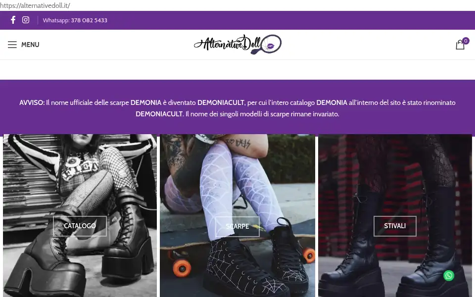Screenshot of alternativedoll.it