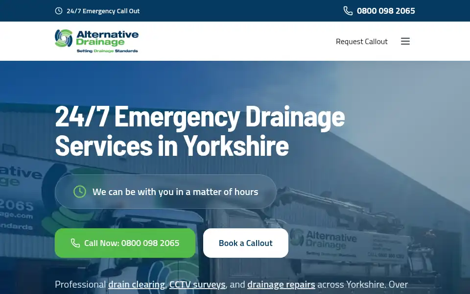 Screenshot of alternativedrainage.com