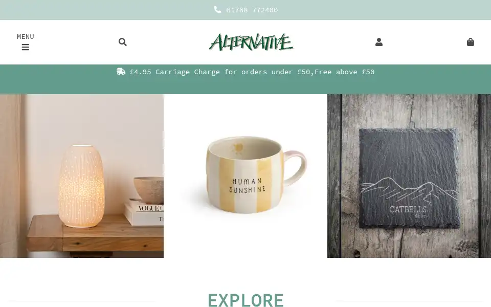 Screenshot of alternativegiftshop.co.uk
