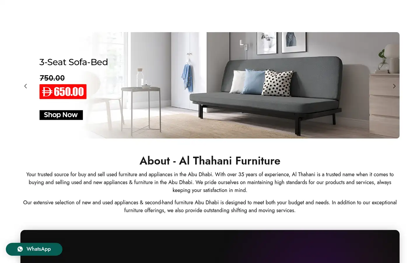 Screenshot of althahanifurniture.com