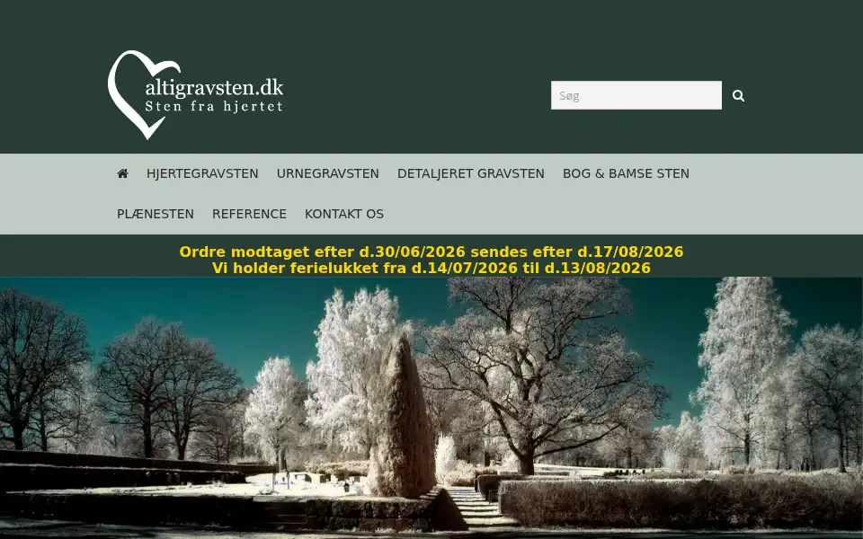 Screenshot of altigravsten.dk