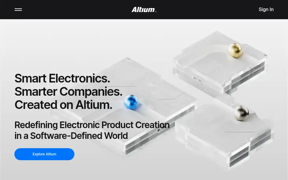 Screenshot of altium.com