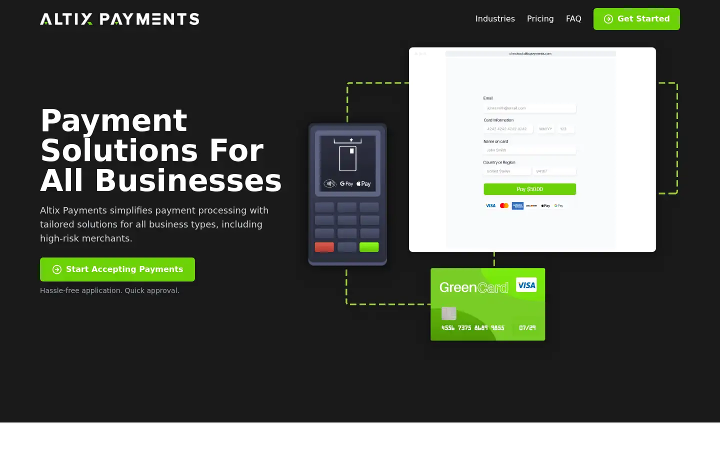 Screenshot of altixpayments.com