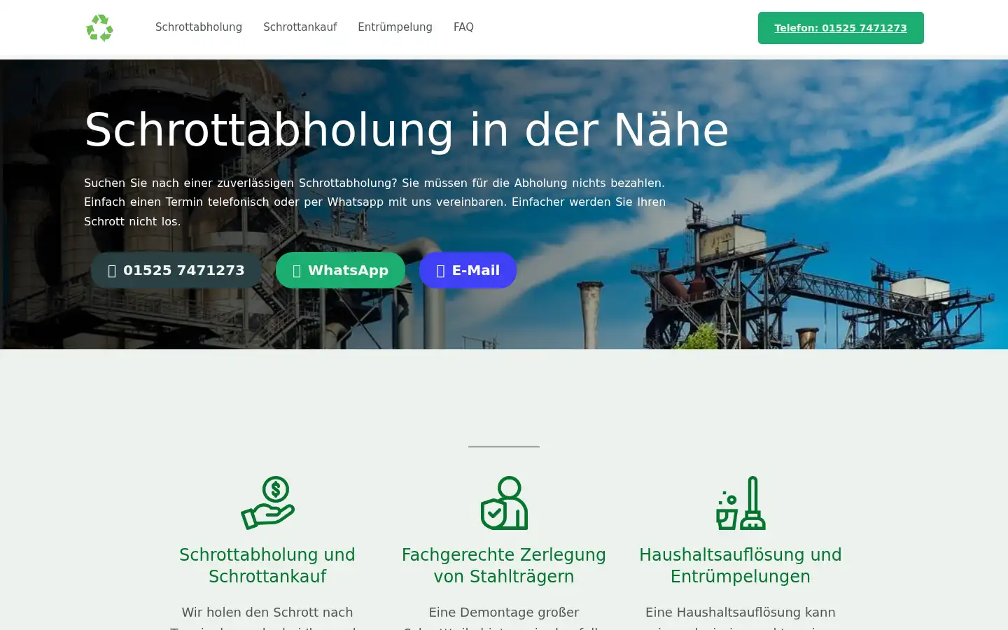 Screenshot of altmetallabholung.de