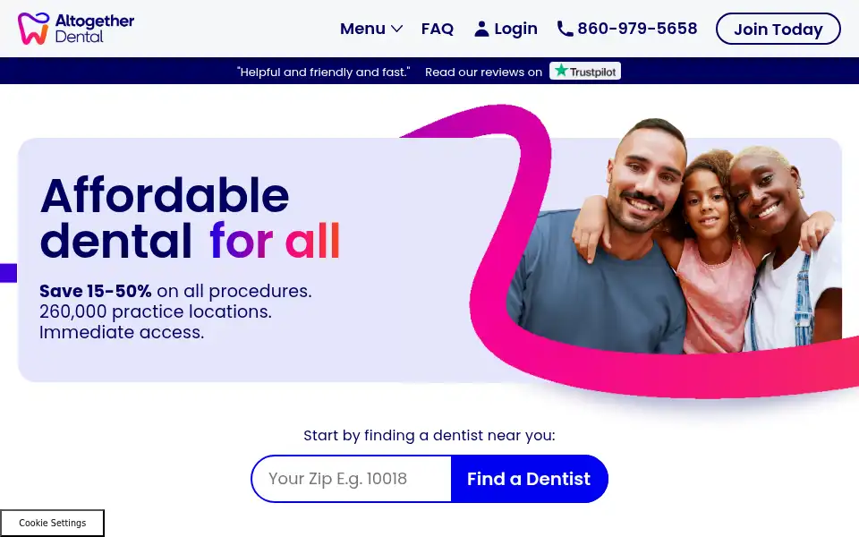 Screenshot of altogetherdental.com