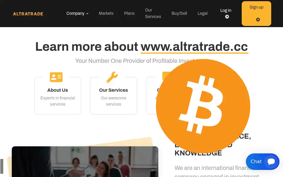Screenshot of altratrade.cc
