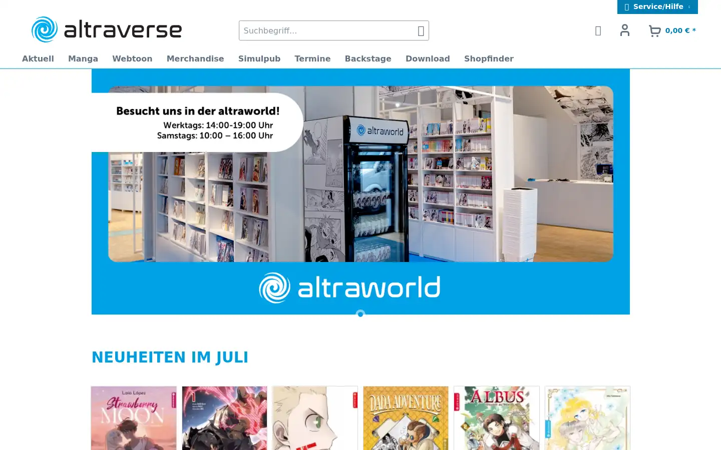 Screenshot of altraverse.de