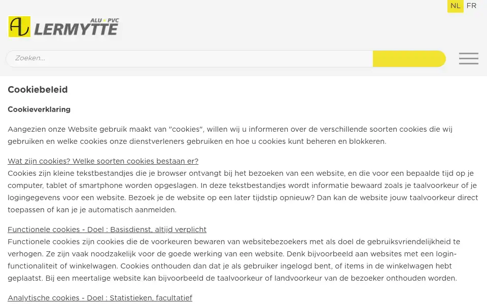 Screenshot of alu-lermytte.be
