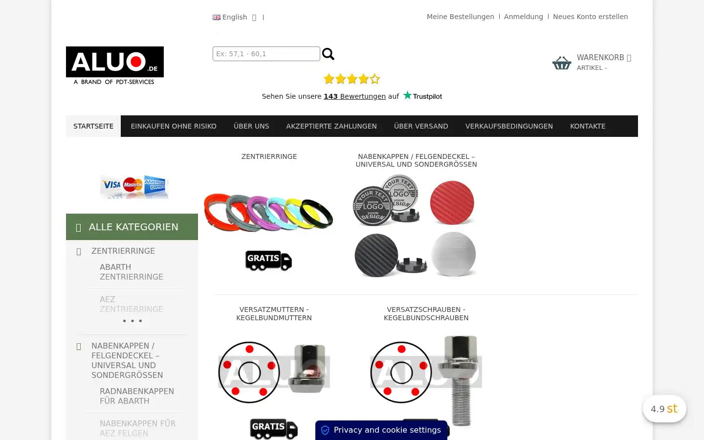 Screenshot of alu-o.de