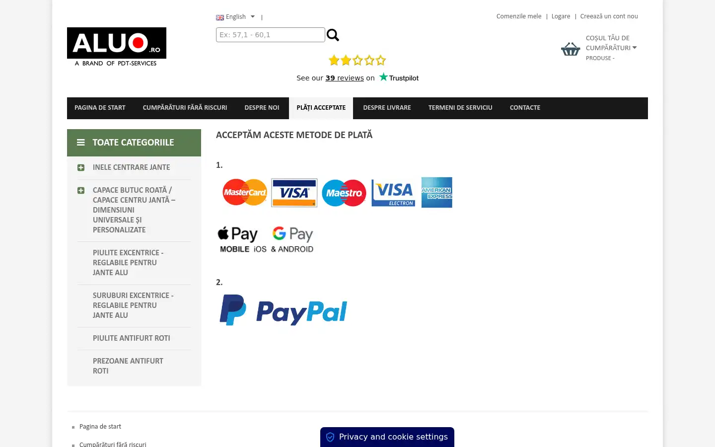Screenshot of aluo.ro